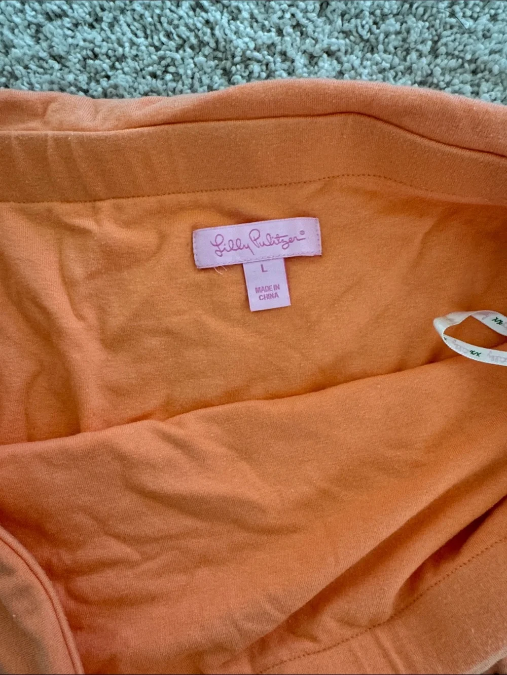 Lilly Pulitzer Orange and Aqua Strapless Floral Skirt Dress - Picture 2 of 3